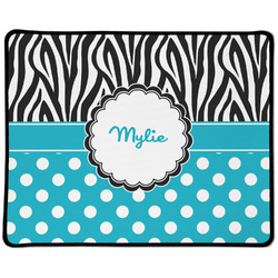 Dots & Zebra Large Gaming Mouse Pad - 12.5" x 10" (Personalized)