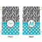 Dots & Zebra Small Laundry Bag - Front & Back View
