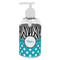 Dots & Zebra Plastic Soap / Lotion Dispenser (8 oz - Small - White) (Personalized)