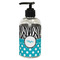 Dots & Zebra Plastic Soap / Lotion Dispenser (8 oz - Small - Black) (Personalized)