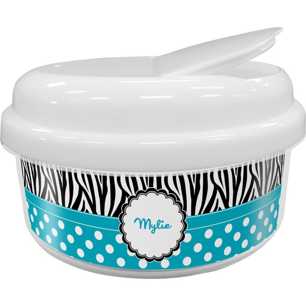 Custom Dots & Zebra Snack Container (Personalized)