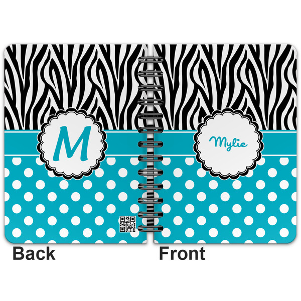 Dots & Zebra Spiral Journal 5 x 7 - Apvl