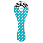 Dots & Zebra Ceramic Spoon Rest (Personalized)