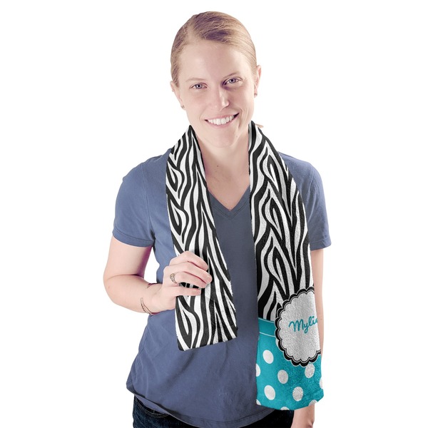 Dots & Zebra Sport Towel - Exercise use - Model