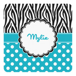 Dots & Zebra Square Decal (Personalized)