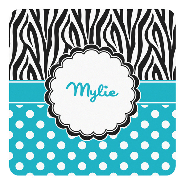 Custom Dots & Zebra Square Decal - Large (Personalized)