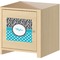 Dots & Zebra Square Wall Decal on Wooden Cabinet