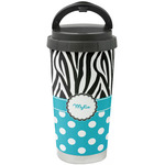 Dots & Zebra Stainless Steel Coffee Tumbler (Personalized)