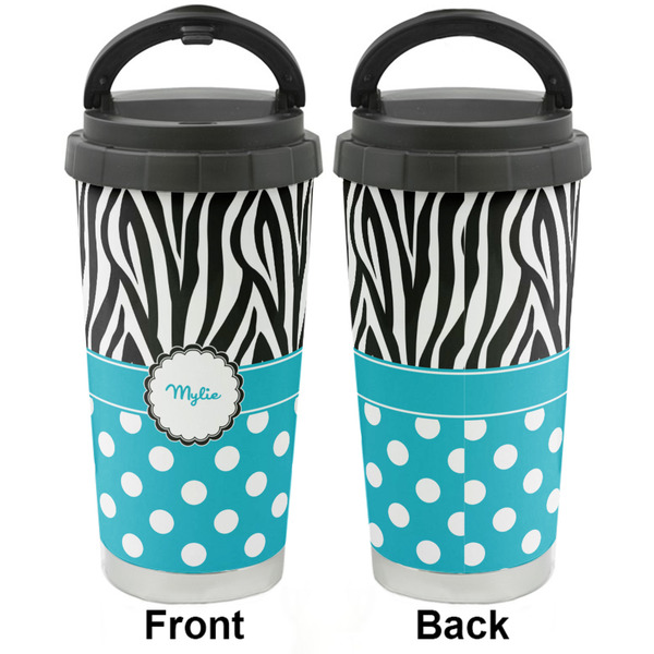 Dots & Zebra Stainless Steel Travel Cup - Apvl