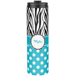 Dots & Zebra Stainless Steel Skinny Tumbler - 20 oz (Personalized)