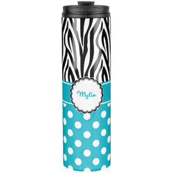 Dots & Zebra Stainless Steel Skinny Tumbler - 20 oz (Personalized)