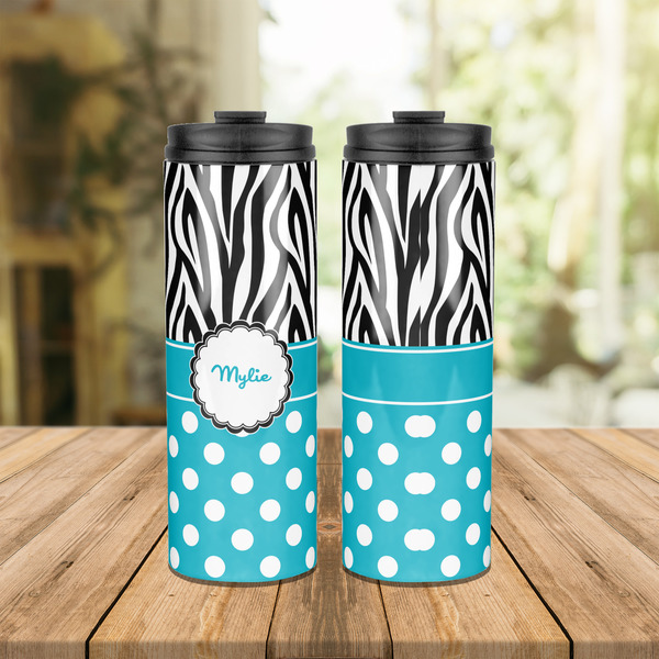 Dots & Zebra Stainless Steel Tumbler - Lifestyle