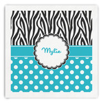 Dots & Zebra Paper Dinner Napkins (Personalized)