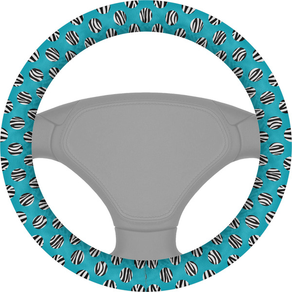 Custom Dots & Zebra Steering Wheel Cover