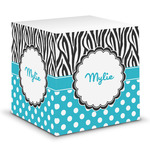 Dots & Zebra Sticky Note Cube (Personalized)