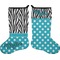 Dots & Zebra Holiday Stocking - Double-Sided - Neoprene (Personalized)