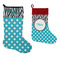 Dots & Zebra Stockings - Side by Side compare