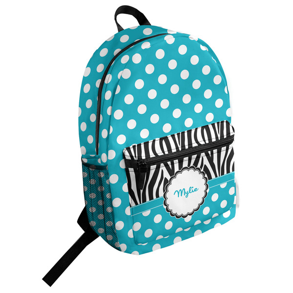Custom Dots & Zebra Student Backpack (Personalized)