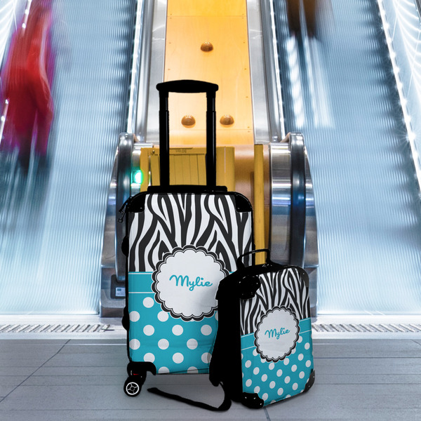 Dots & Zebra Suitcase Set 4 - IN CONTEXT