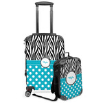 Dots & Zebra Kids 2-Piece Luggage Set - Suitcase & Backpack (Personalized)