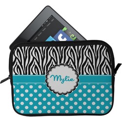 Dots & Zebra Tablet Case / Sleeve - Small (Personalized)