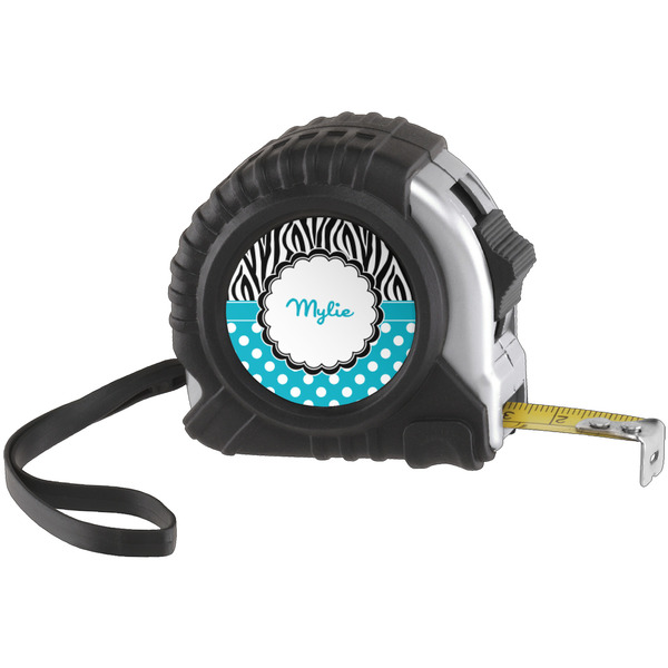 Custom Dots & Zebra Tape Measure (25 ft) (Personalized)