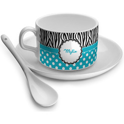 Dots & Zebra Tea Cup - Single (Personalized)
