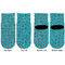Dots & Zebra Toddler Ankle Socks - Double Pair - Front and Back - Apvl