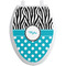 Dots & Zebra Toilet Seat Decal - Elongated (Personalized)