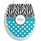 Dots & Zebra Toilet Seat Decal (Personalized)