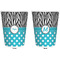 Dots & Zebra Trash Can White - Front and Back - Apvl