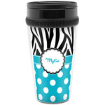 Dots & Zebra Acrylic Travel Mug without Handle (Personalized)