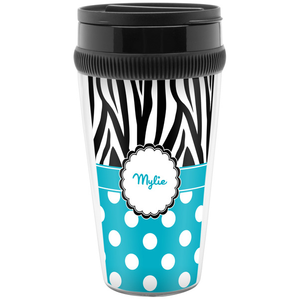 Custom Dots & Zebra Acrylic Travel Mug without Handle (Personalized)