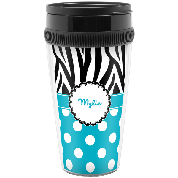 Custom Dots & Zebra Acrylic Travel Mug without Handle (Personalized)