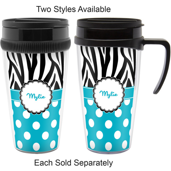 Dots & Zebra Travel Mugs - with & without Handle