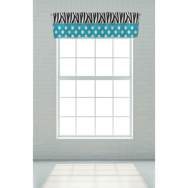 Dots & Zebra Valance - On window