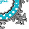 Dots & Zebra Vintage Snowflake - Detail