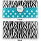 Dots & Zebra Vinyl Check Book Cover - Front and Back