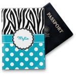 Dots & Zebra Vinyl Passport Holder (Personalized)