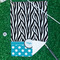 Dots & Zebra Waffle Weave Golf Towel - In Context