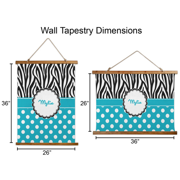 Dots & Zebra Wall Hanging Tapestries - Parent/Sizing