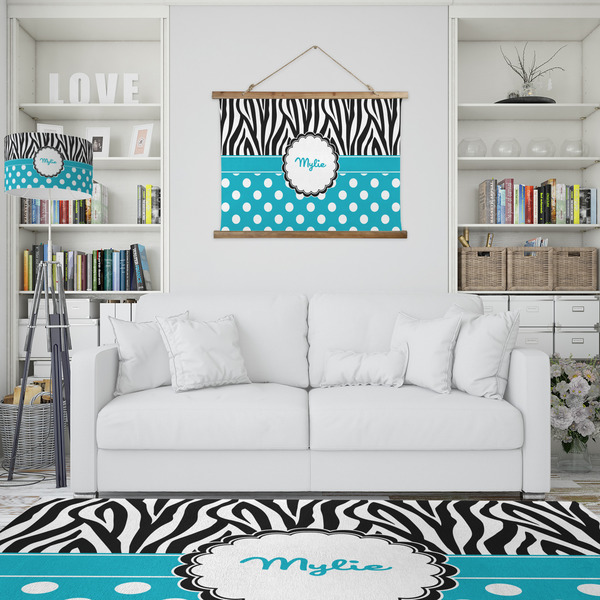 Dots & Zebra Wall Hanging Tapestry - IN CONTEXT