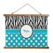 Dots & Zebra Wall Hanging Tapestry - Wide (Personalized)