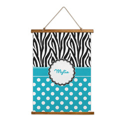 Dots & Zebra Wall Hanging Tapestry - Tall (Personalized)