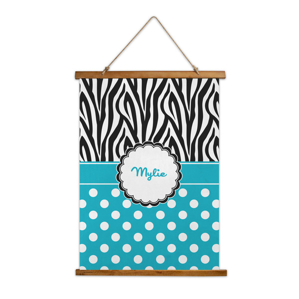 Custom Dots & Zebra Wall Hanging Tapestry - Tall (Personalized)