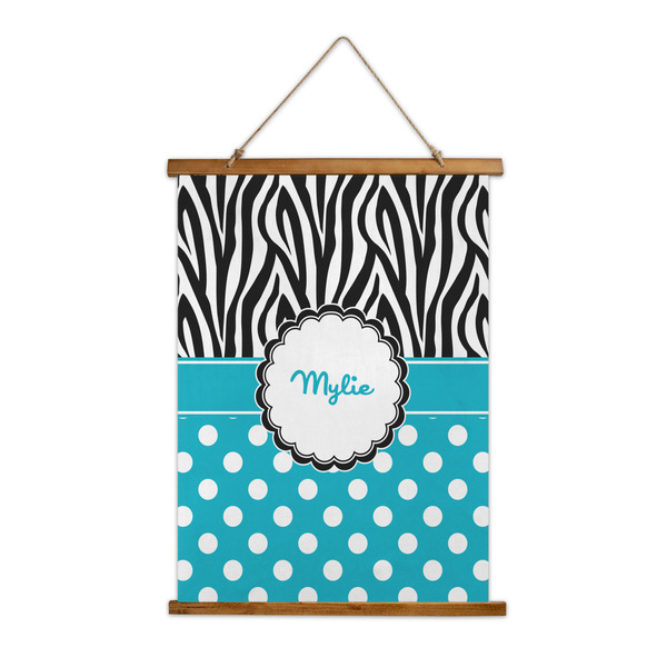 Custom Dots & Zebra Wall Hanging Tapestry - Tall (Personalized)