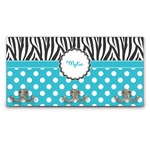 Dots & Zebra Wall Mounted Coat Rack (Personalized)