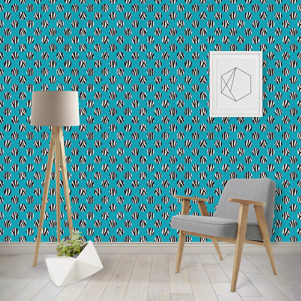 Custom Dots & Zebra Wallpaper & Surface Covering (Peel & Stick - Repositionable)
