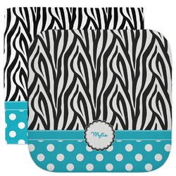 Dots & Zebra Facecloth / Wash Cloth (Personalized)