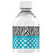 Dots & Zebra Water Bottle Label - Back View